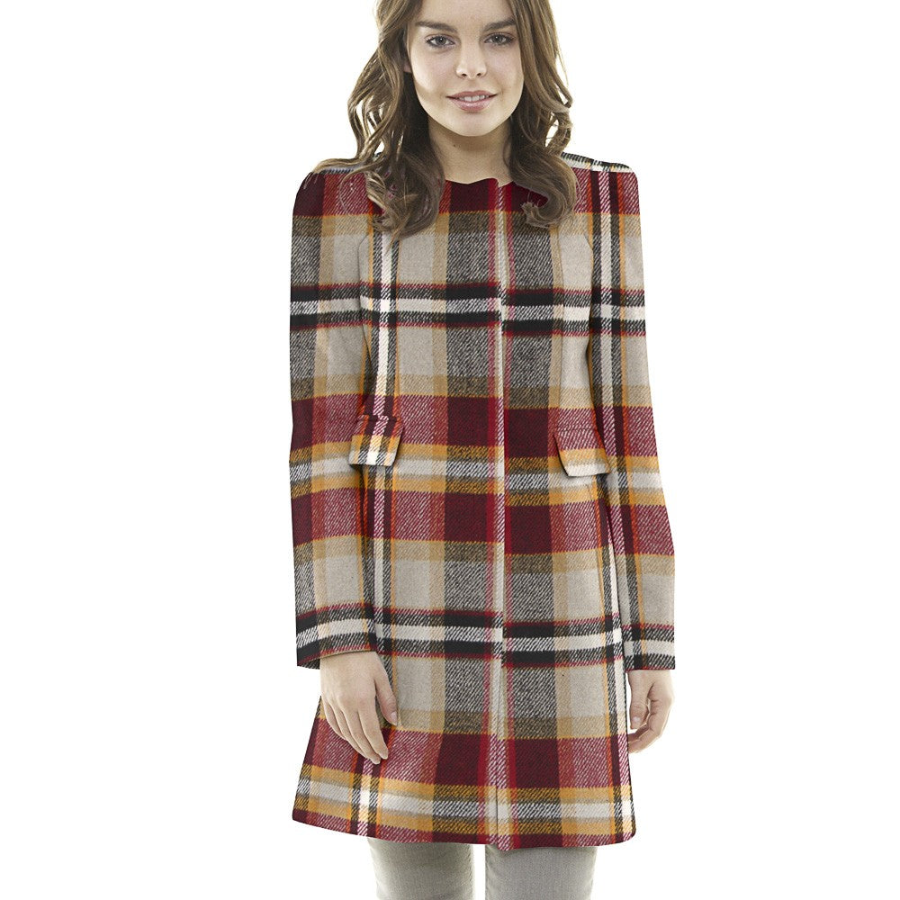 Mouflon Xadrez Laranja e Encarnado - Ribes y Casals