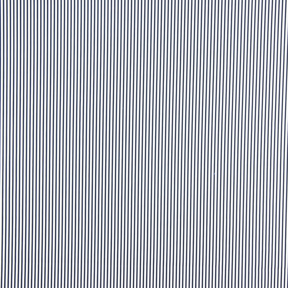 Popeline Algodão Listrado Marinho - Ribes y Casals