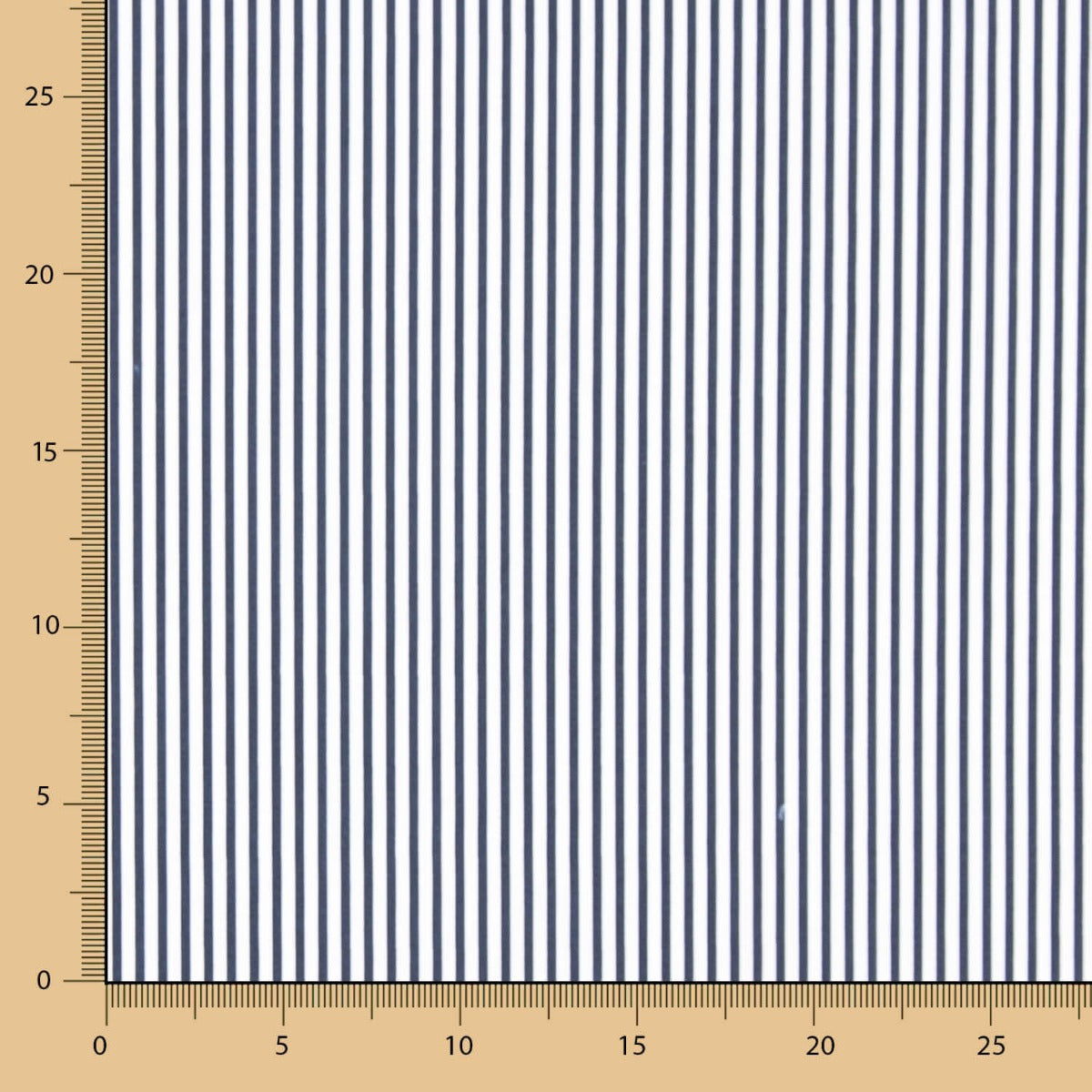 Popeline Algodão Listrado Marinho - Ribes y Casals