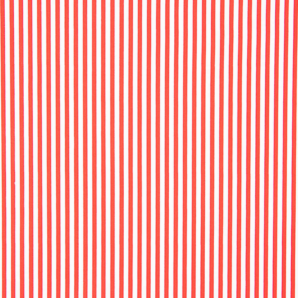 Popeline Algodão Listrado Vermelho - Ribes y Casals