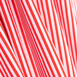 Popeline Algodão Listrado Vermelho - Ribes y Casals