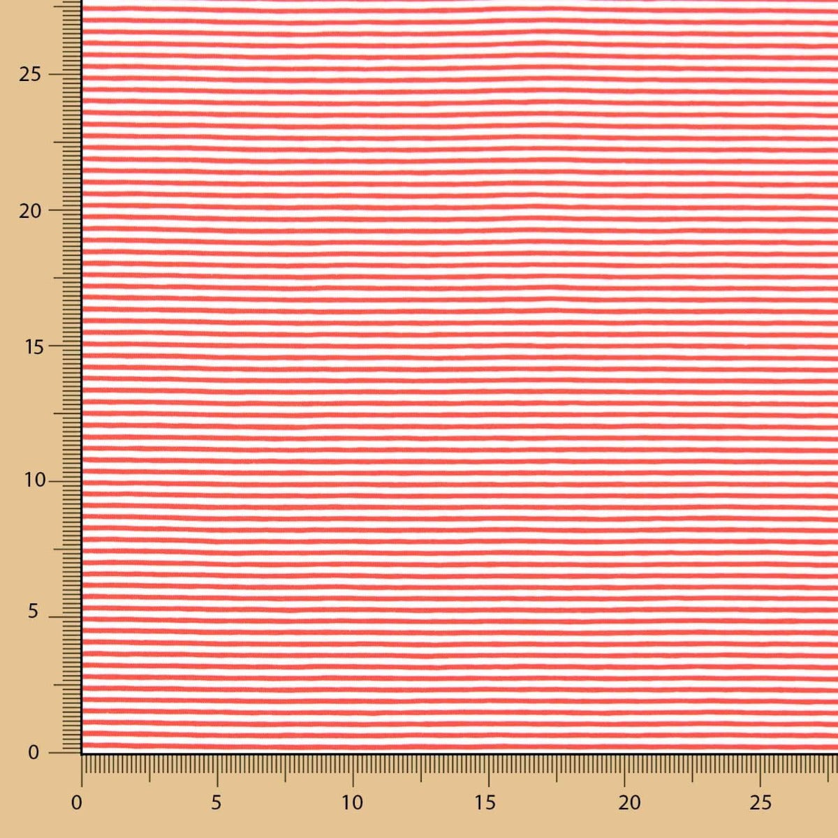 Malha Viscose Mini Listra Vermelha - Ribes y Casals