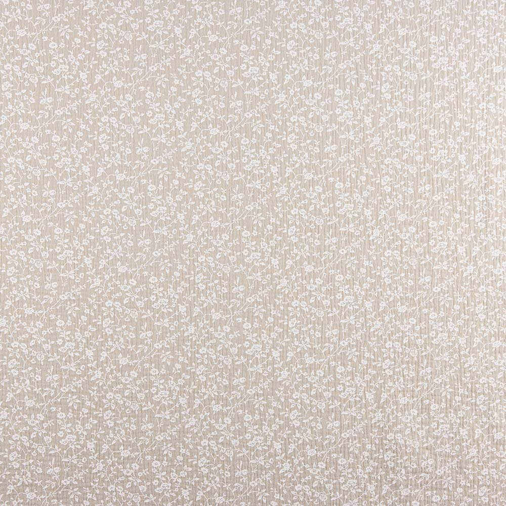 Musselina Algodão Flores Cinza - Ribes y Casals