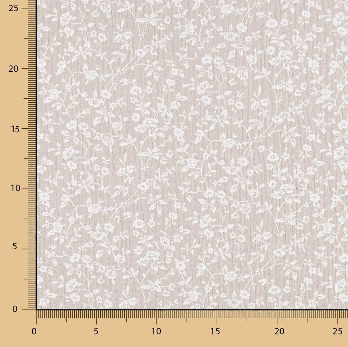 Musselina Algodão Flores Cinza - Ribes y Casals