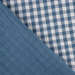 Musselina dupla face xadrez azul-branco - Ribes y Casals