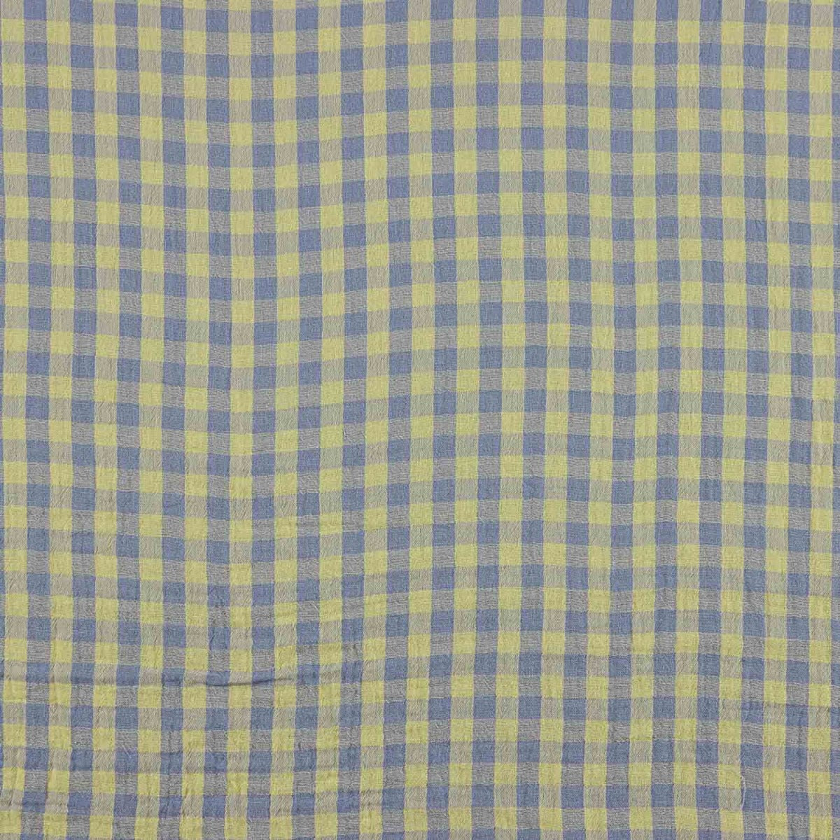 Musselina Dupla Face Quadrados Limão-Báltico - Ribes y Casals