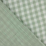 Musselina dupla face xadrez verde - Ribes y Casals