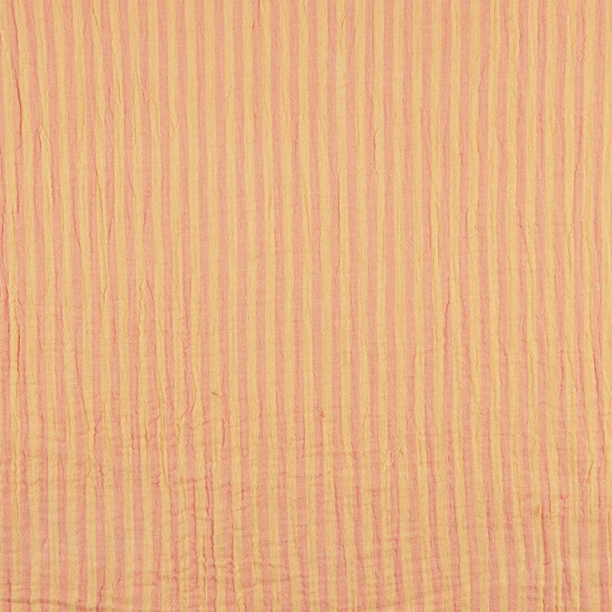 Musselina Dupla Face Listrada Rosa-Melão - Ribes y Casals