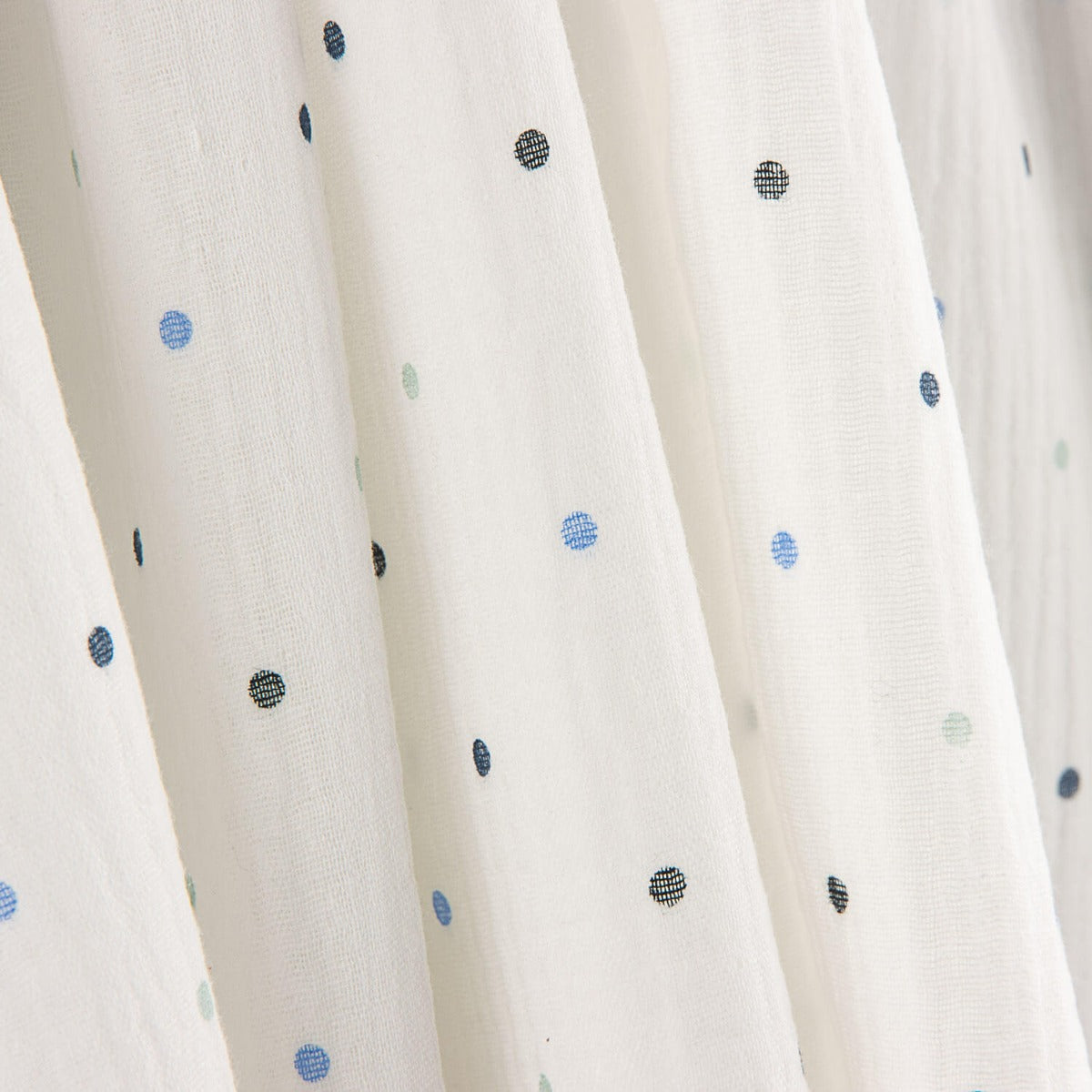 Musselina Estampada Soft Dots Azul - Ribes y Casals