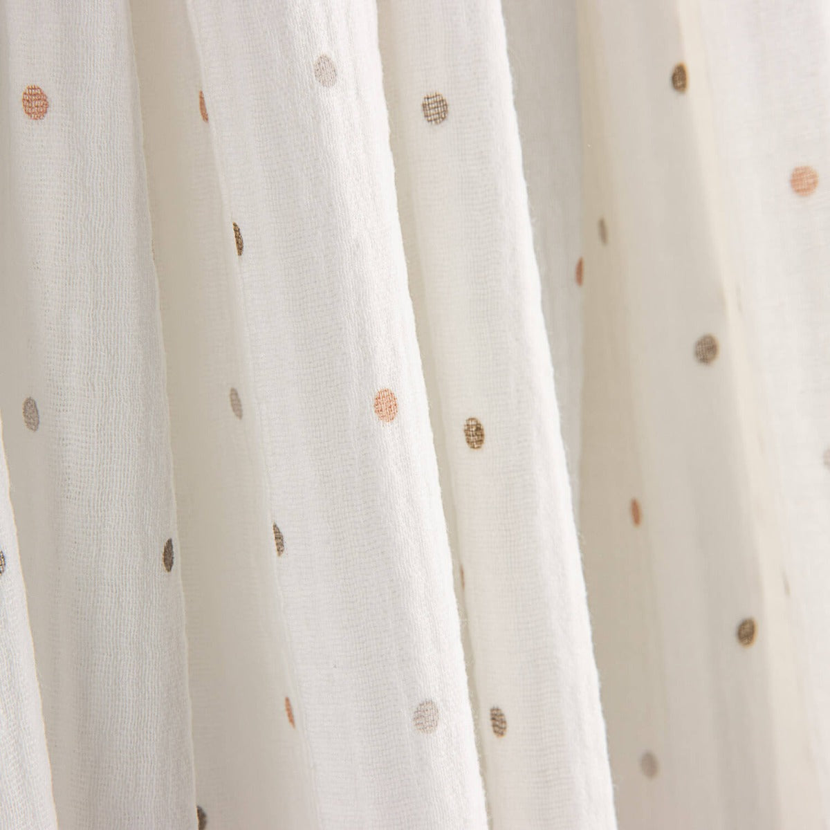 Musselina Estampada Soft Dots Bege - Ribes y Casals