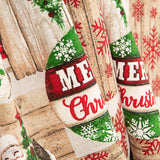 Loneta estampada com motivos natalícios: Pai Natal e tartan - Ribes y Casals