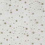 Organza Estrelas Douradas Branca - Ribes y Casals