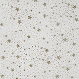 Organza Estrelas Douradas Branca - Ribes y Casals