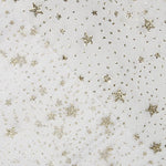 Organza Estrelas Douradas Branca - Ribes y Casals