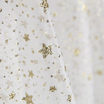 Organza Estrelas Douradas Branca - Ribes y Casals
