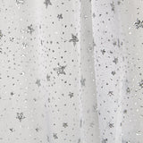 Organza Estrelas Prateadas Branca - Ribes y Casals