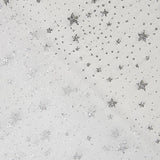 Organza Estrelas Prateadas Branca - Ribes y Casals