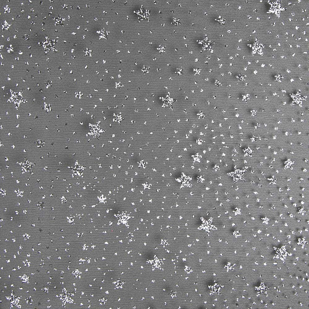 Organza Estrela Preta Prata - Ribes y Casals