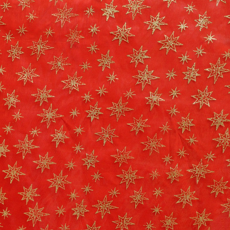 Organza Natalícia Estrelas Vermelha - Ribes y Casals