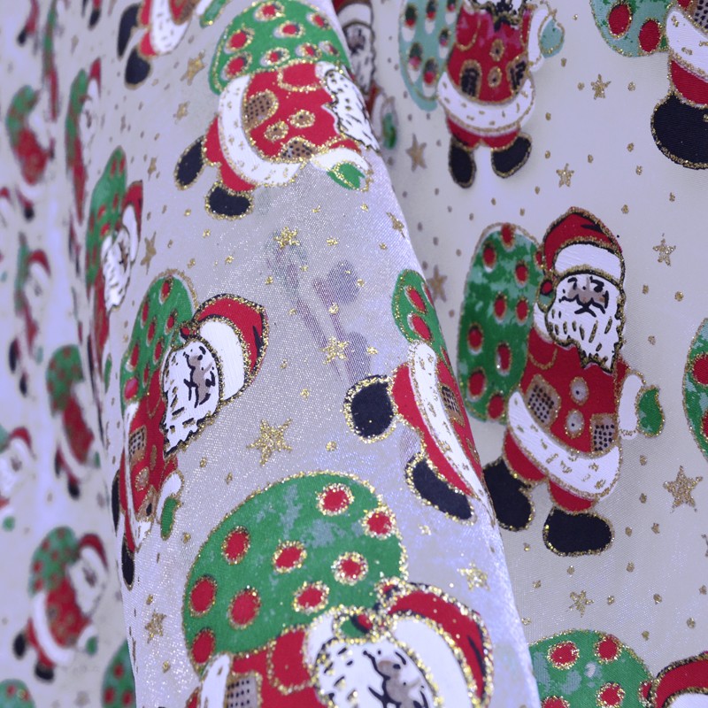 Organza Natalícia Pai Natal Branca - Ribes y Casals
