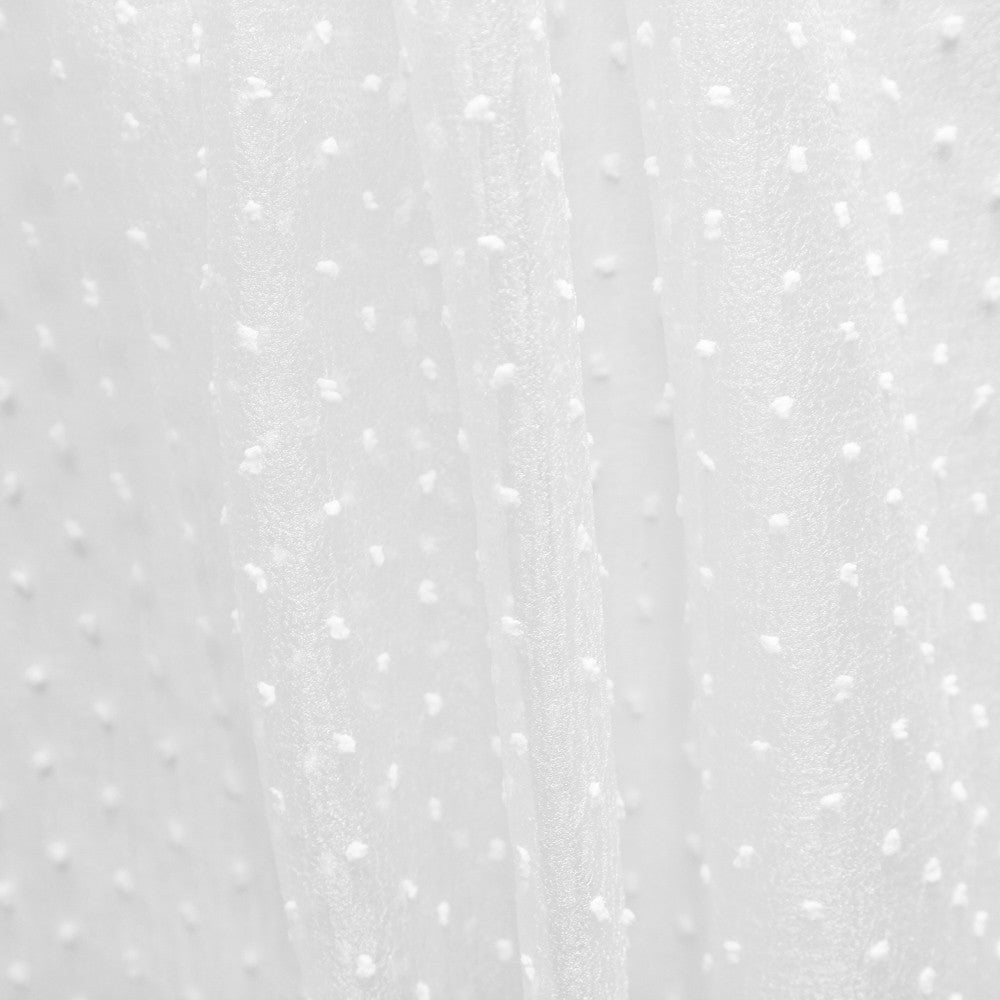 Tecido de Organza Plumeti Branco - Ribes y Casals