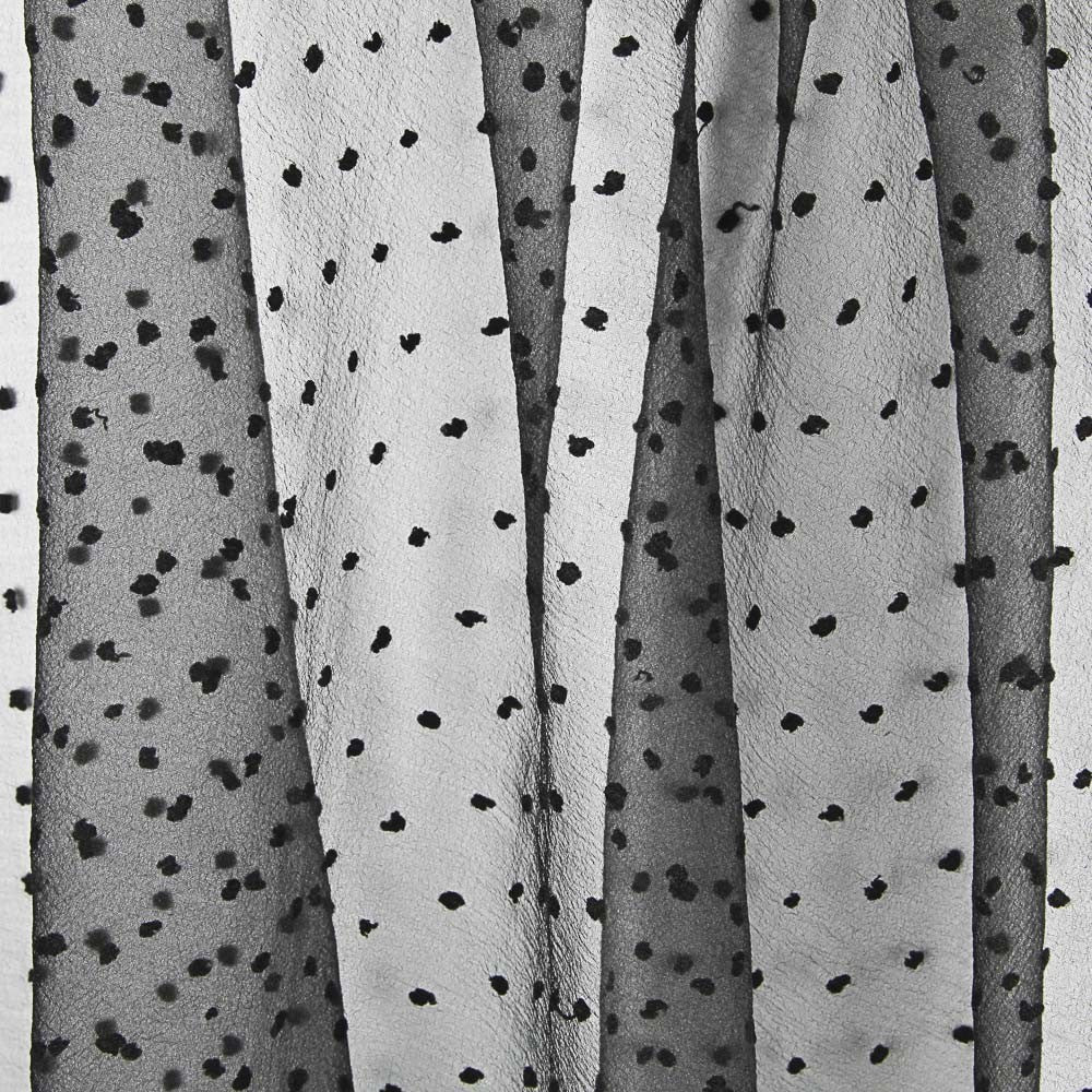 Tecido de Organza Plumeti Preto - Ribes y Casals