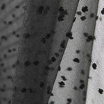 Tecido de Organza Plumeti Preto - Ribes y Casals