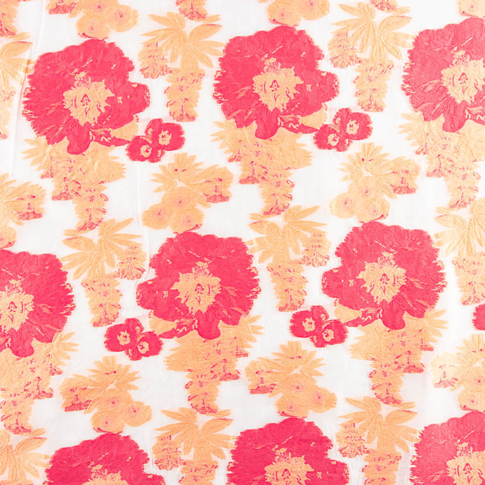 Retal Organza Brocada Corales 80x140 cm - Ribes y Casals