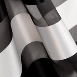 Organza Listras Branco Preto - Ribes y Casals