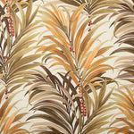 Loneta estampada com palmeiras tropicales em ocre - Ribes y Casals