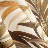 Loneta estampada com palmeiras tropicales em ocre - Ribes y Casals