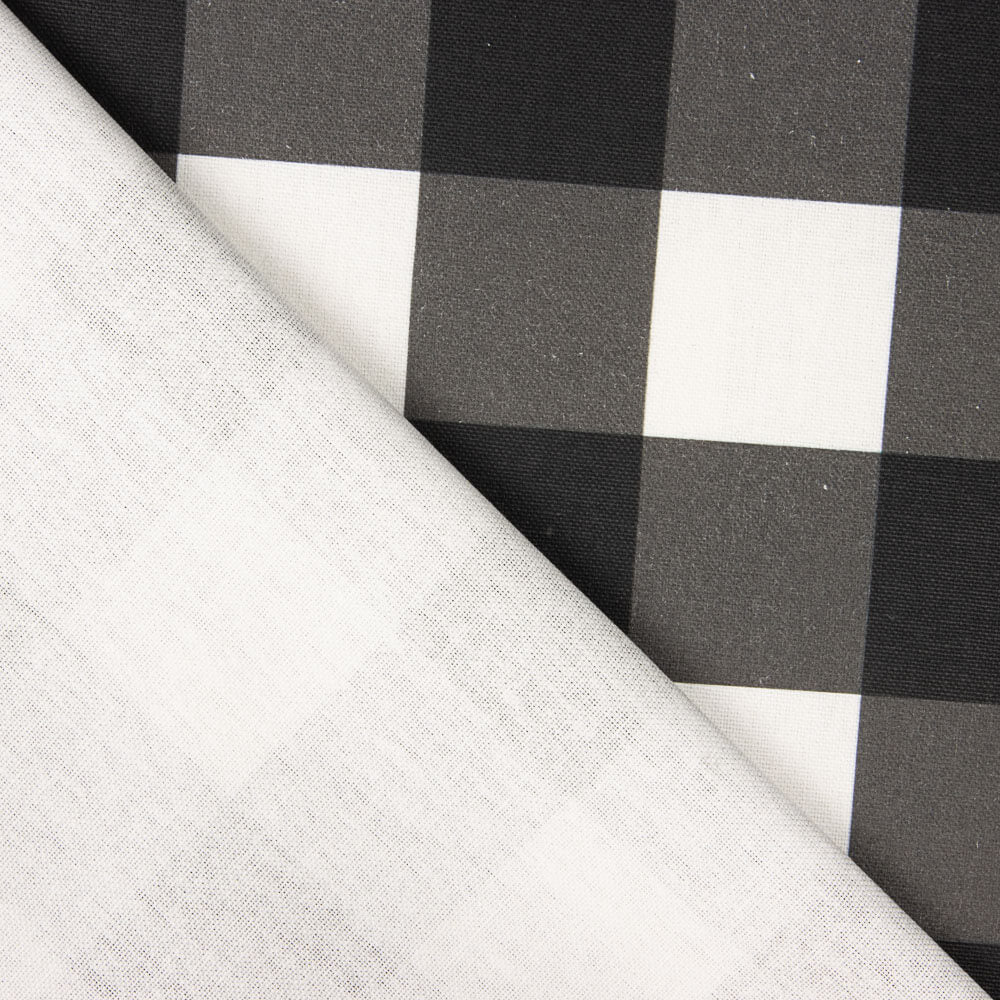 Panamá Hogar Estampado Cuadro Maxi Negro - Ribes y Casals