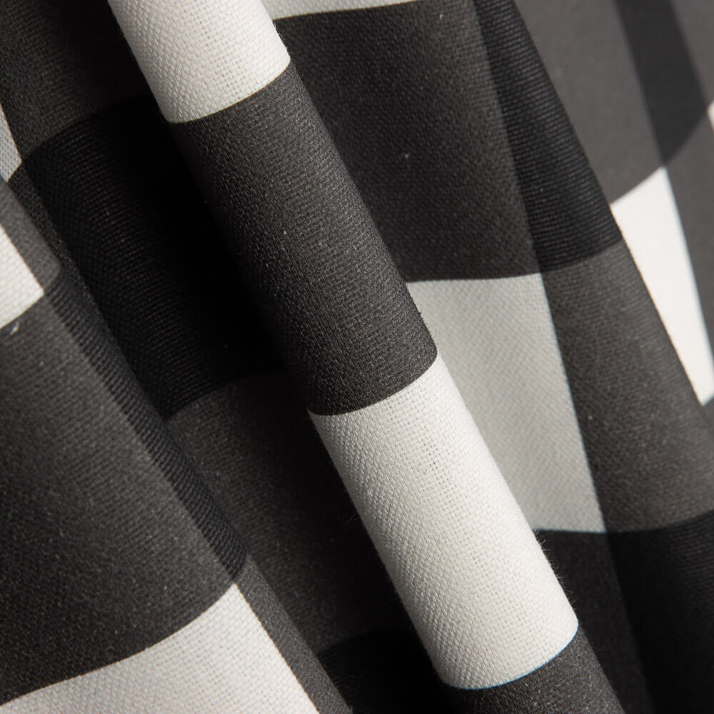 Panamá Hogar Estampado Cuadro Maxi Negro - Ribes y Casals