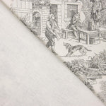 Panamá Hogar Estampado Toile de Jouy Gris - Ribes y Casals