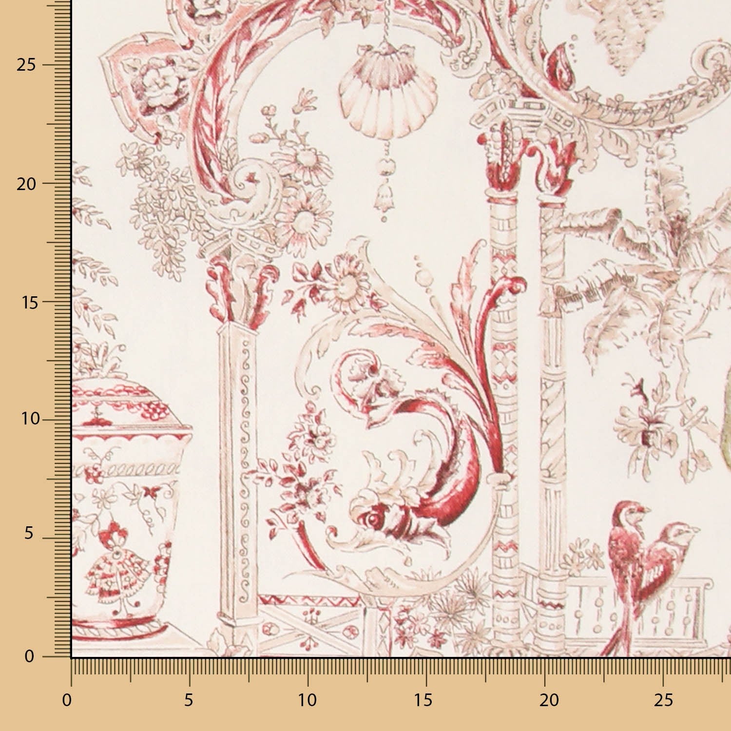 Panamá Algodão Florença Vermelha - Ribes y Casals