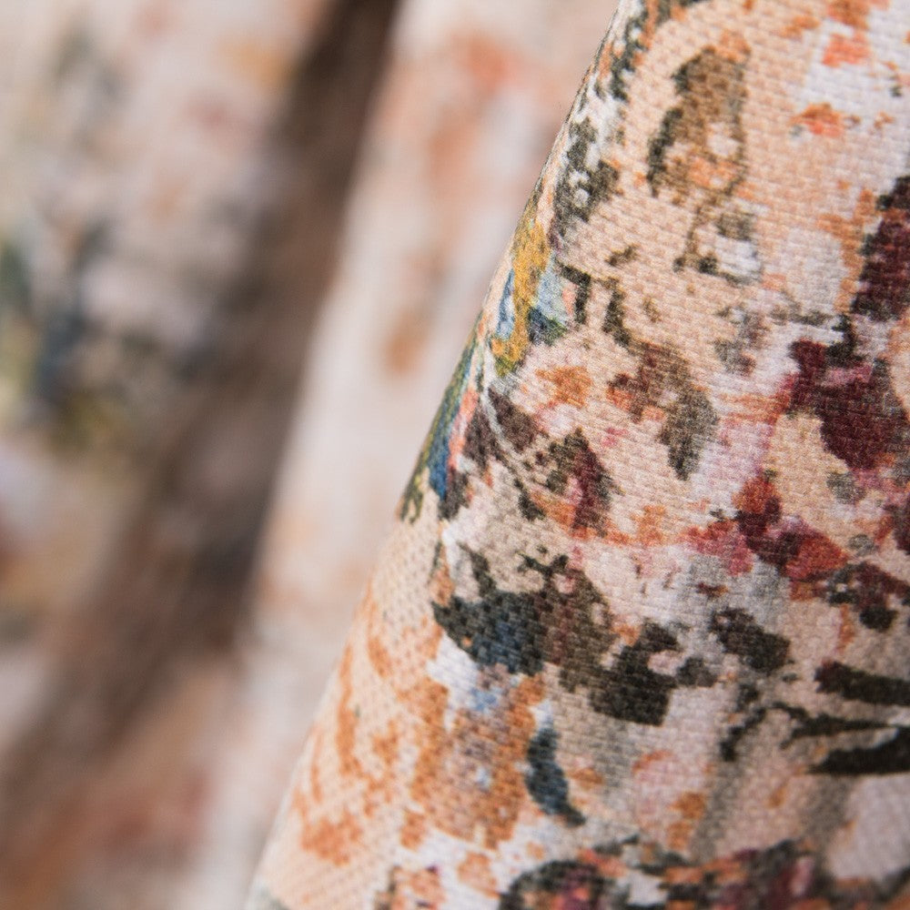 Tecido Lona Rosas Verde Água - Ribes y Casals