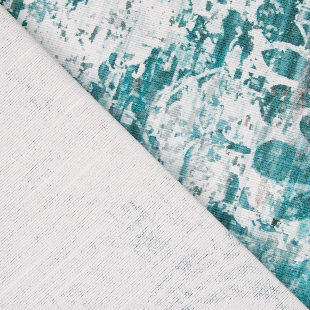 Tecido Lona Rosas Verde Água - Ribes y Casals