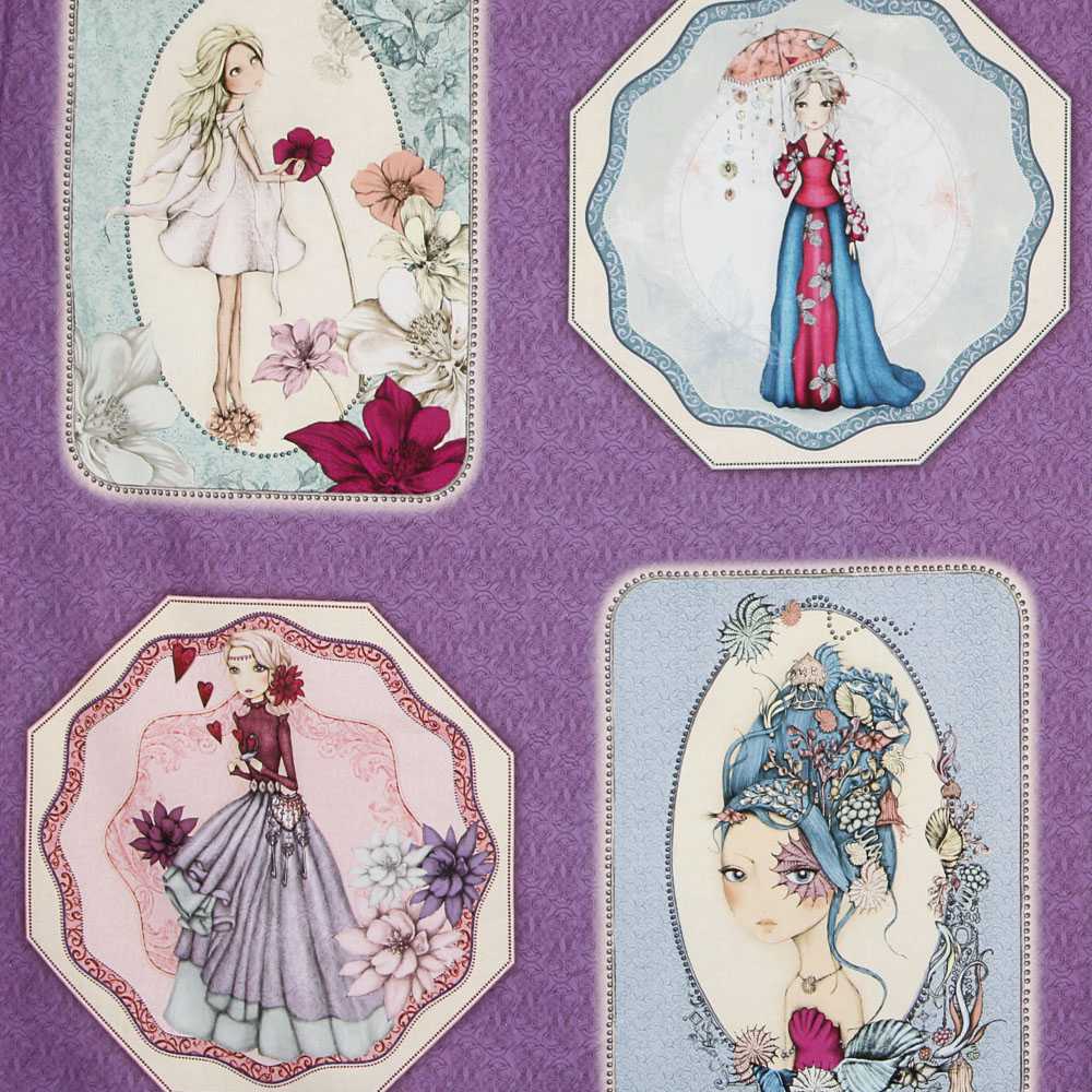 Painel Mirabelle Midnight Garden Lilás 61cm - Ribes y Casals