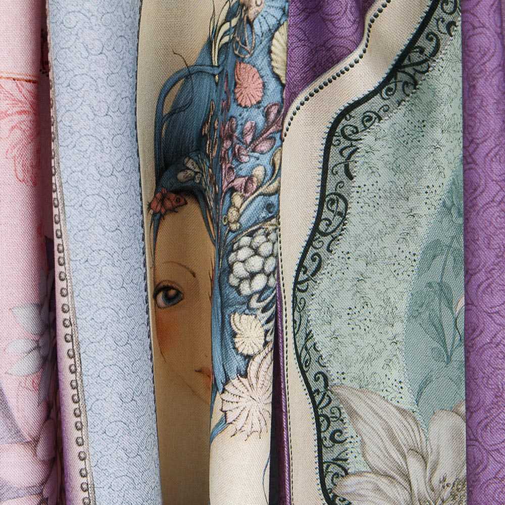 Painel Mirabelle Midnight Garden Lilás 61cm - Ribes y Casals