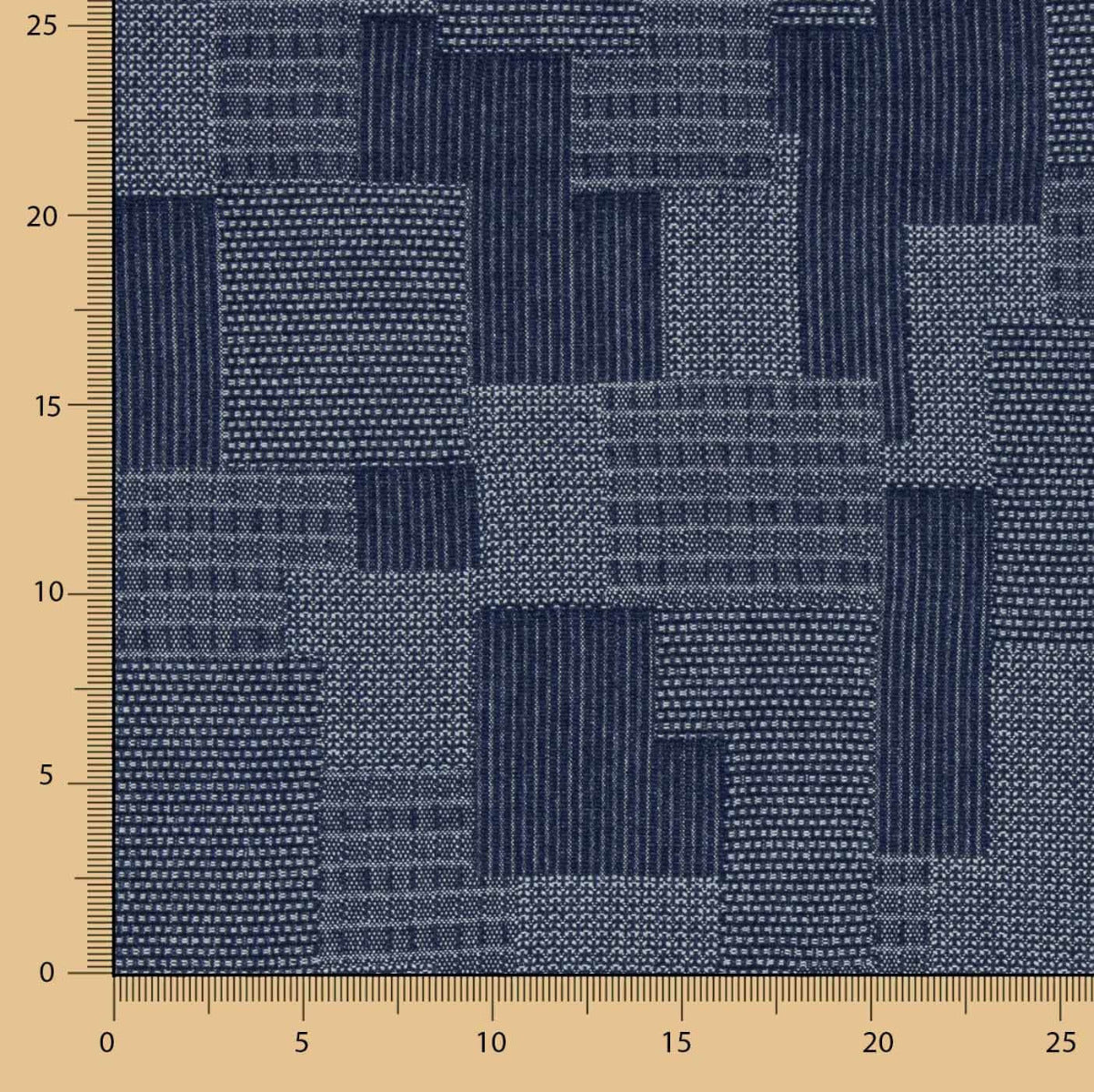 Denim Jacquard Patch Azul - Ribes y Casals