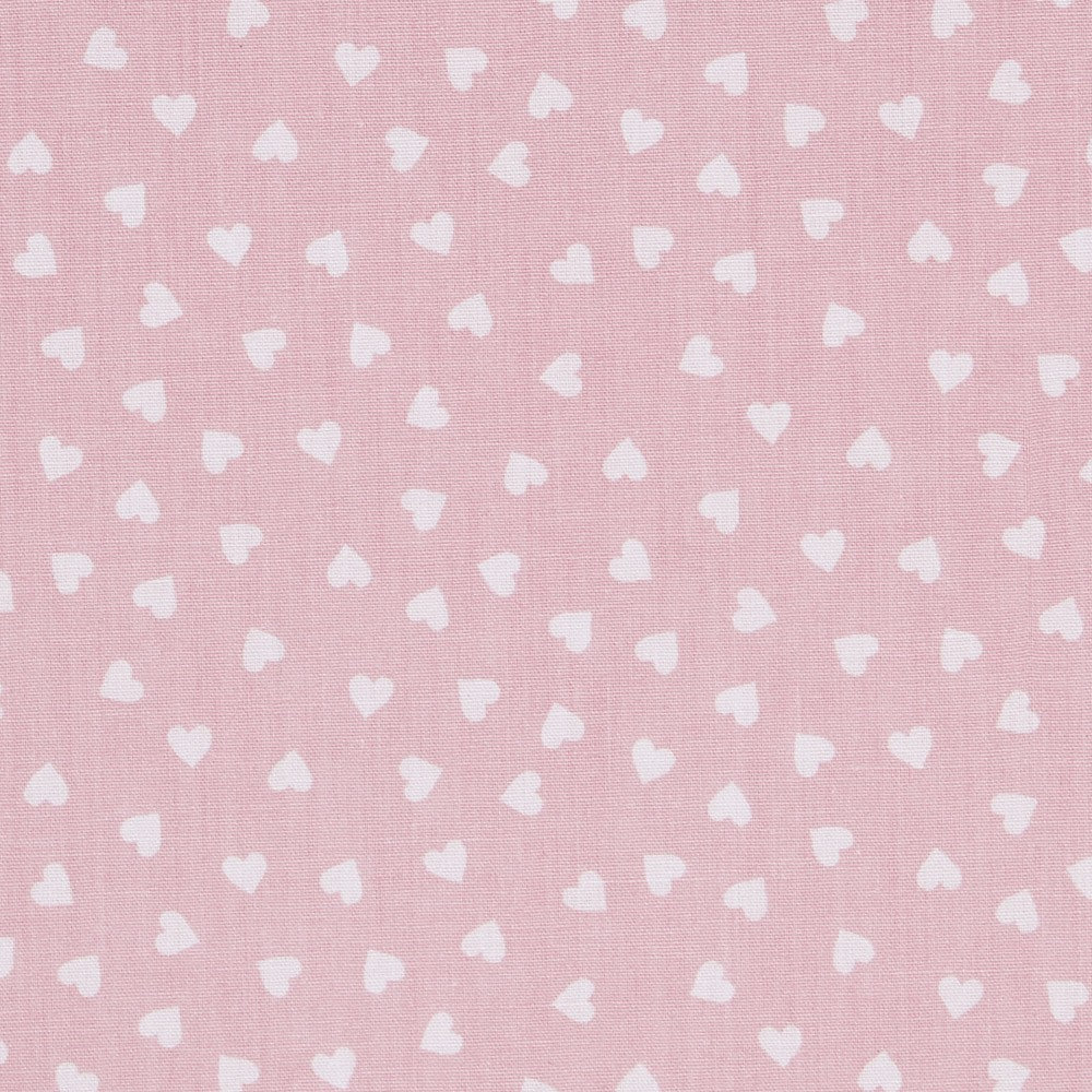 Tecido Patchwork Corações Rosa 3mm - Ribes y Casals