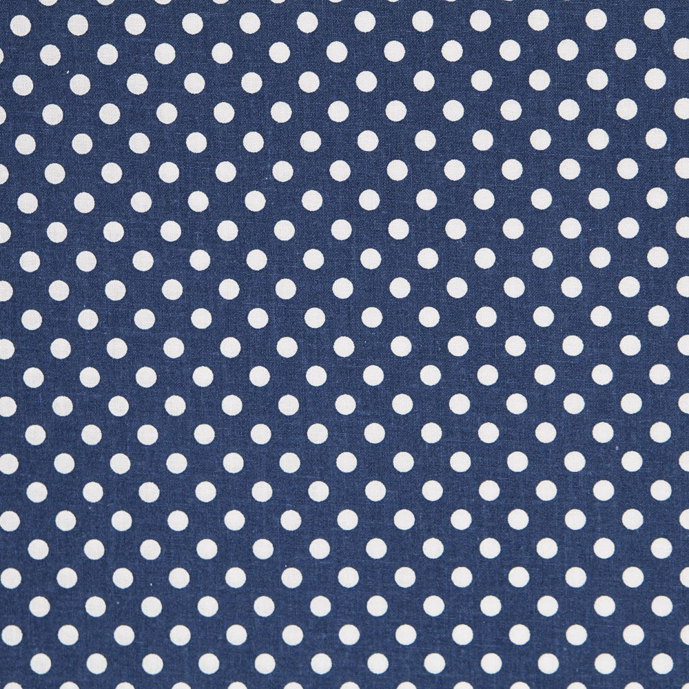Tecido Patchwork Bolinhas Azul 5mm - Ribes y Casals
