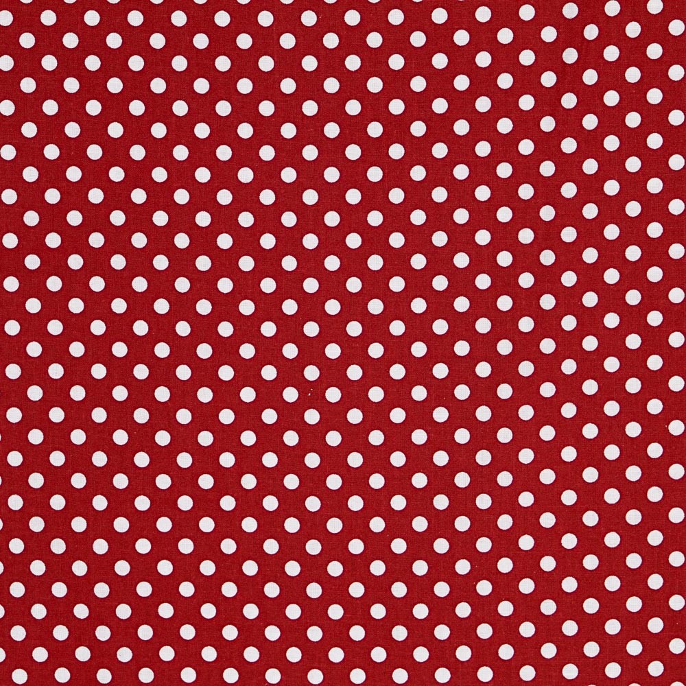 Tecido Patchwork Bolinhas Vermelho 5mm - Ribes y Casals