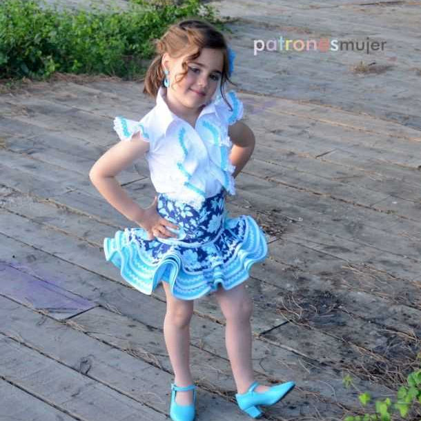 Patrón Flamenca Infantil Largo - Ribes y Casals