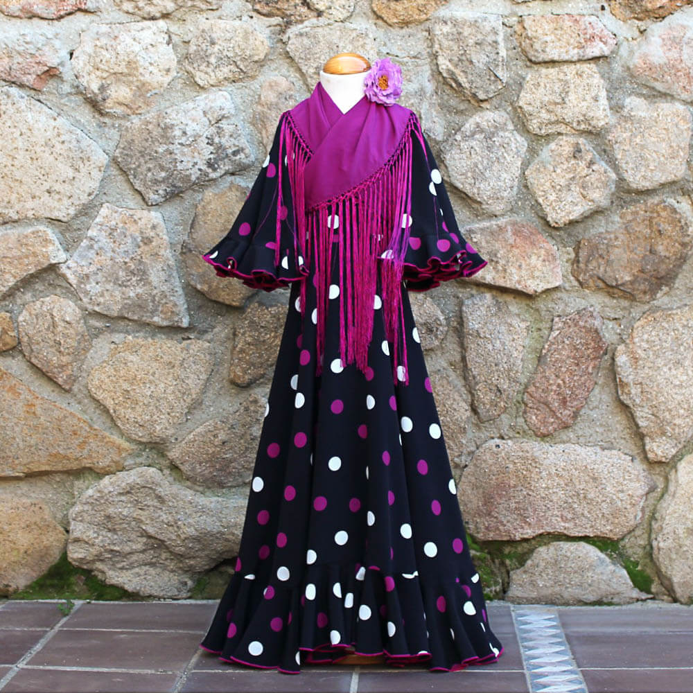 Padrão Vestido Rociero Menina - Ribes y Casals