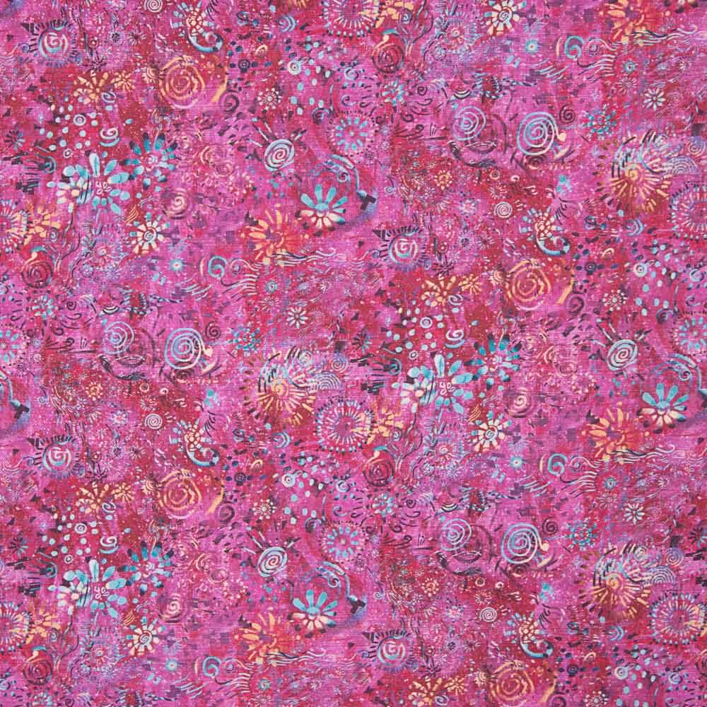 Patchwork Algodón Corales Fresa - Ribes y Casals