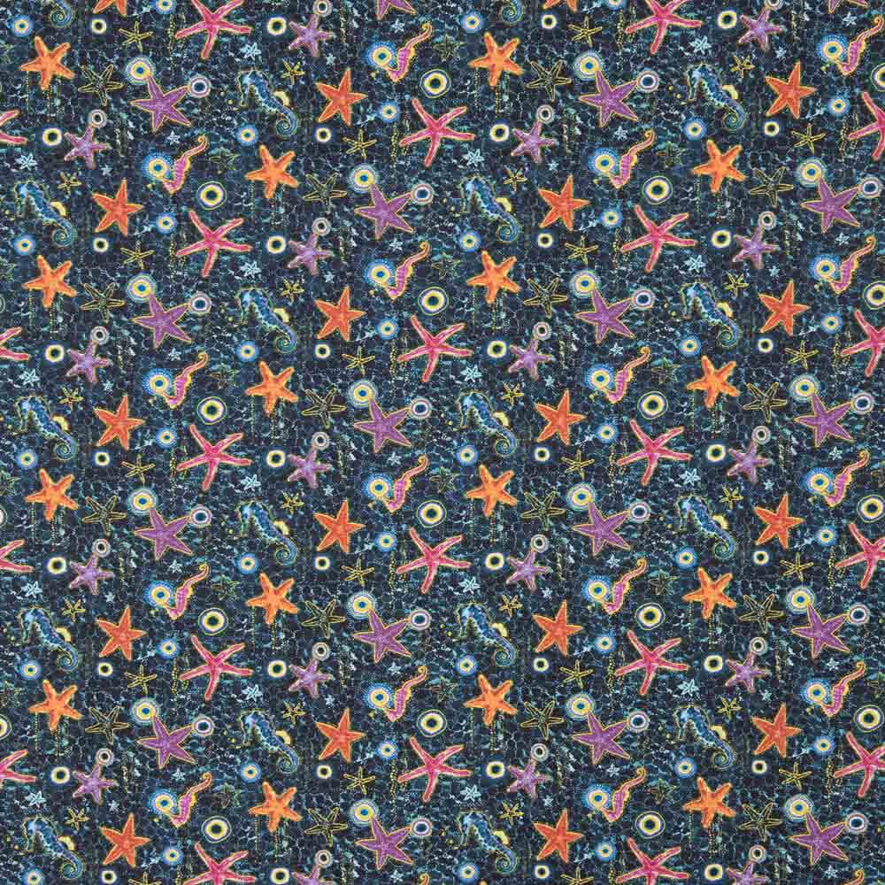 Patchwork Algodón Estrella Mar Azul - Ribes y Casals
