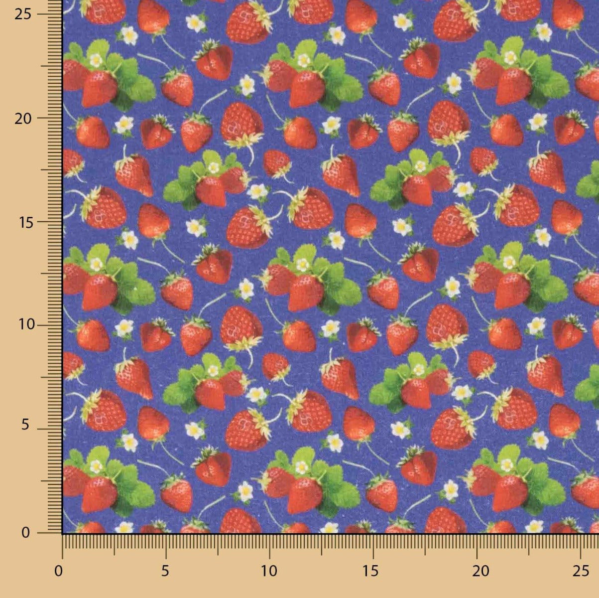 Patchwork Algodón Fresas Marino - Ribes y Casals