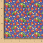 Patchwork Algodón Fresas Marino - Ribes y Casals