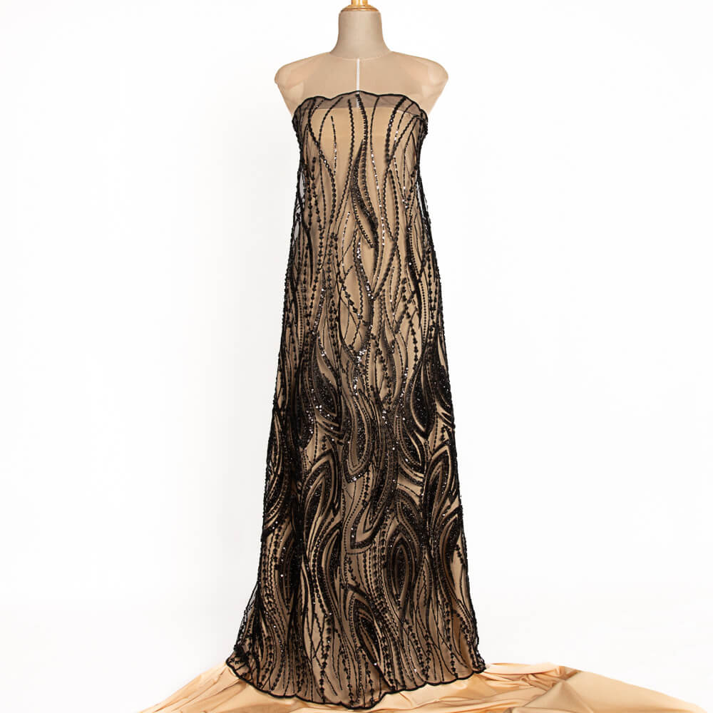 Pedrería Tul Janine Negro - Ribes y Casals